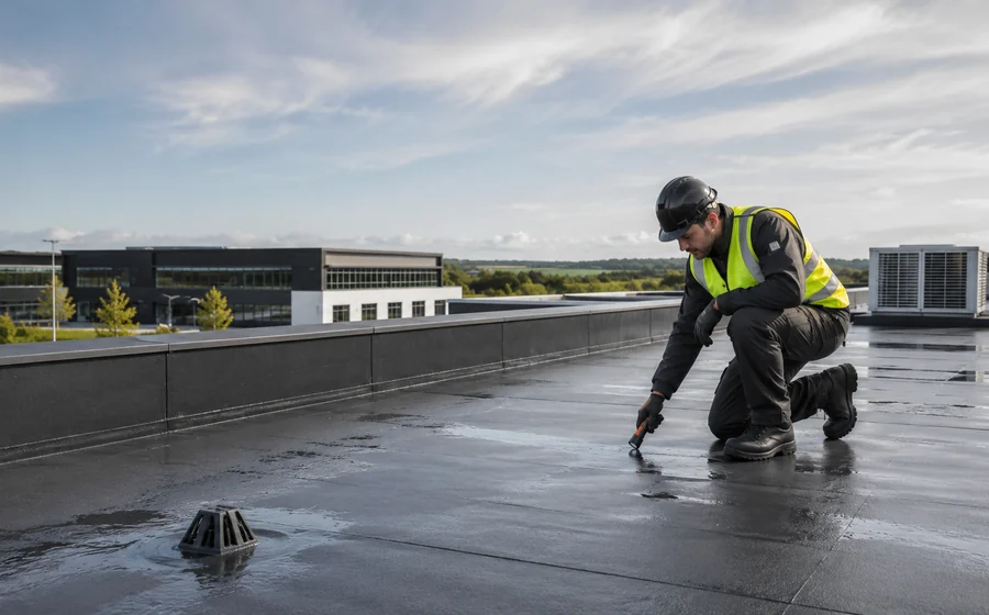 Commercial roof condition inspection