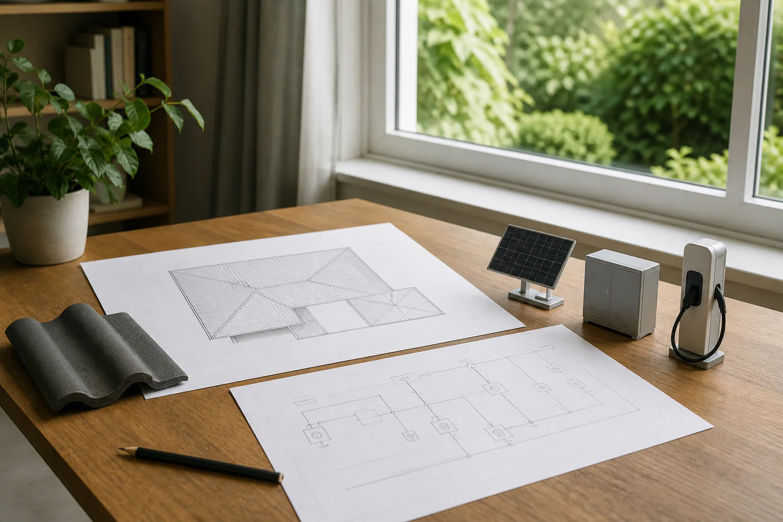 Illustrative household roof and home-energy planning context; not a completed Zamax project